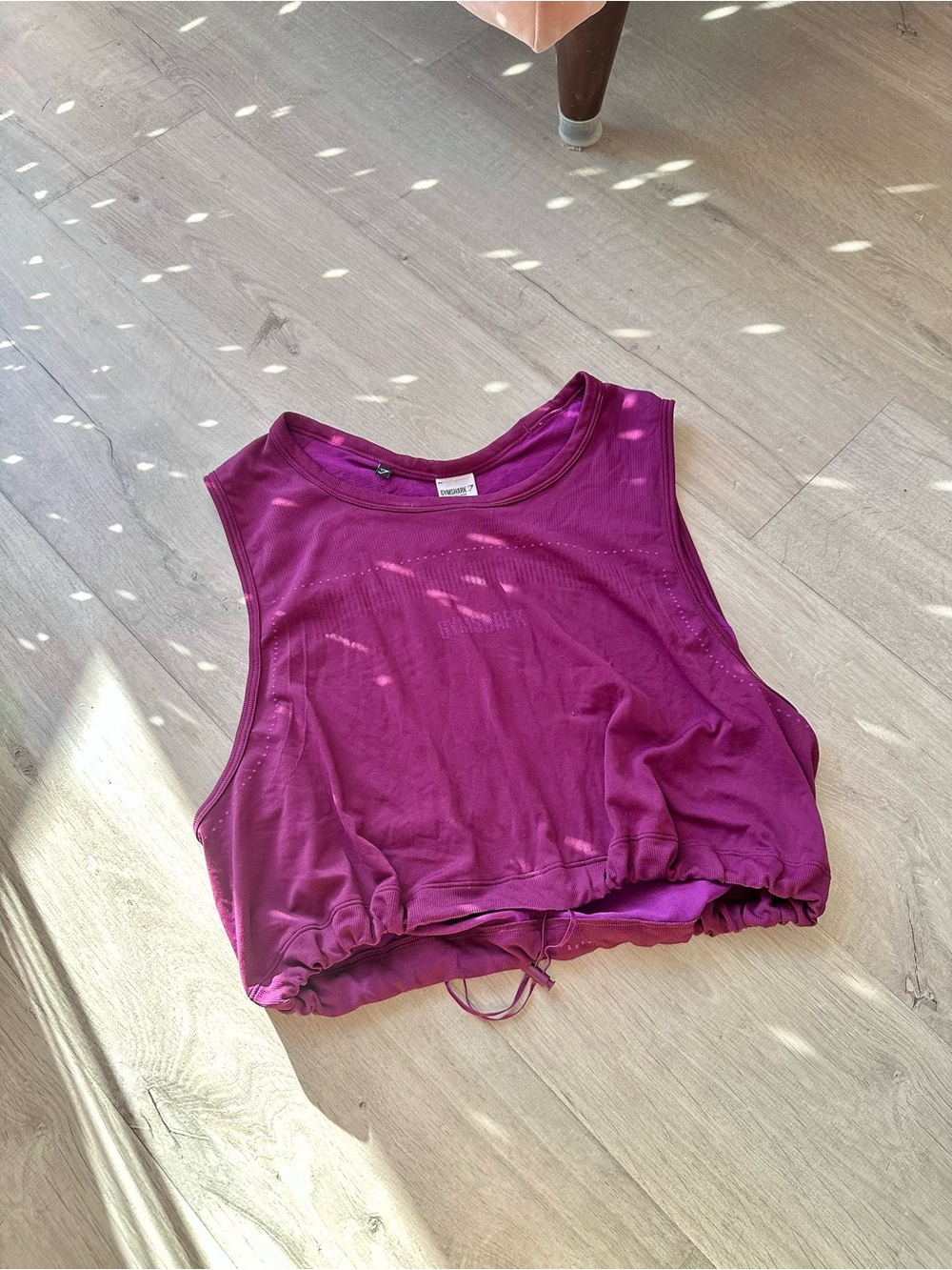 Gymshark Purple Drawstring Crop Tank
